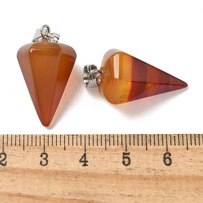 Natural Red Agate Pendants G-B127-13P-01-1