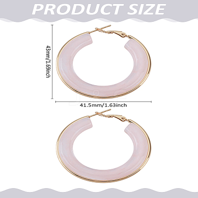 1 Pair Stylish Stainless Steel Fever Hoop Earrings EJEW-LP0011-05C-1