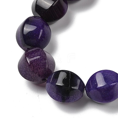 Dyed Natural Agate Beads Strands G-H087-E01-01D-1