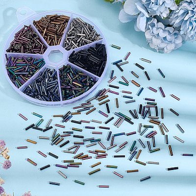 63G 7 Style Glass Bugle Beads SEED-AR0001-43-1