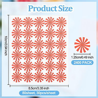 Round Dot PVC Decorative Stickers DIY-WH0423-007-1