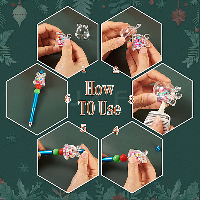 12Pcs 3 Styles Christmas Theme Transparent Acrylic Beads TACR-TA0001-76-1