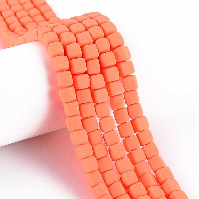 Handmade Polymer Clay Beads Strands X-CLAY-T020-09G-1