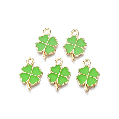 Rack Plating Alloy Enamel Pendants ENAM-N055-088-02LG-1