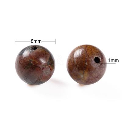 100Pcs 8mm Natural Polychrome Jasper/Picasso Stone/Picasso Jasper Beads DIY-LS0002-29-1