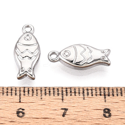 304 Stainless Steel Fish Charms STAS-T069-06P-1