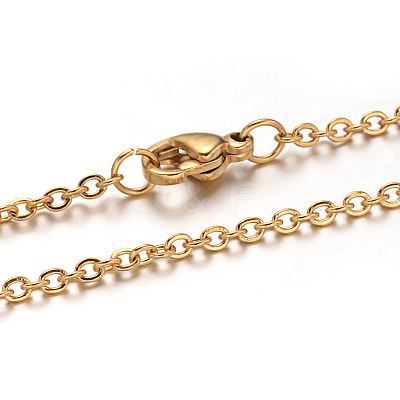 304 Stainless Steel Cable Chain Necklaces NJEW-M151-24-1