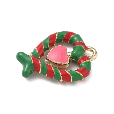 Christmas Alloy Enamel Pendants LS-ENAM-F156-01G-07-1