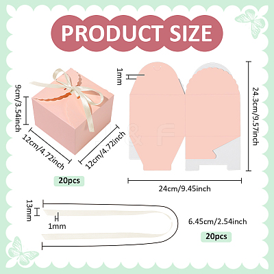20Pcs Square Paper Gift Boxes CON-PH0003-51A-1