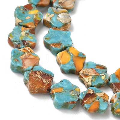 Dyed Synthetic Imperial Jasper Beads Strands G-D337-10mm-B03-1