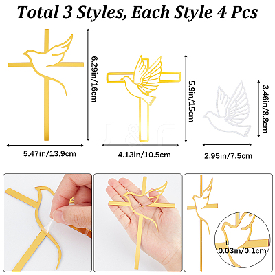 Acrylic Mirror Cake Toppers FIND-CN0001-45-1