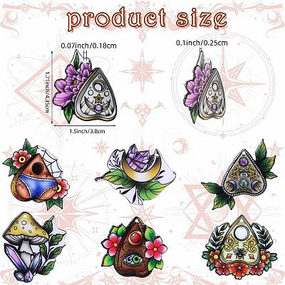 14Pcs 7 Styles Acrylic Pendants MACR-SZ0001-84-1