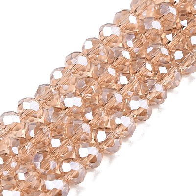 Electroplate Glass Beads Strands EGLA-A044-T6mm-A20-1