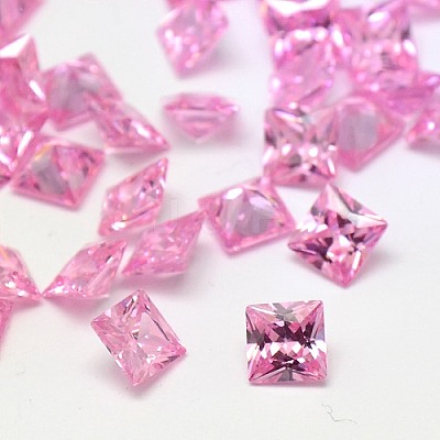 20PCS Mixed Grade A Square Shaped Cubic Zirconia Pointed Back Cabochons X-ZIRC-M004-5x5mm-1