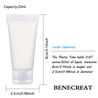 20ml PE Plastic Refillable Flip Top Cap Bottles X-MRMJ-WH0037-02A-1