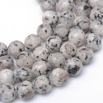 Natural Sesame Jasper/Kiwi Jasper Bead Strands G-R345-10mm-11-1