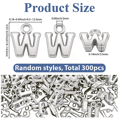 300Pcs Electroplated Plastic Charms KY-SC0002-61S-1