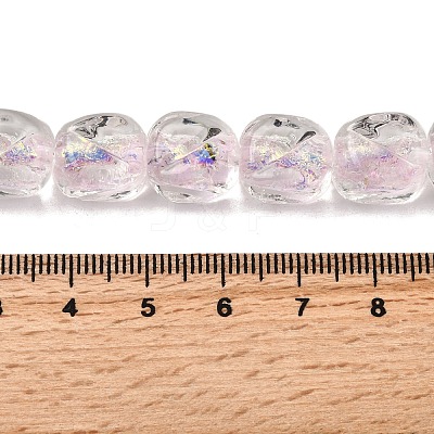 Handmade Foil Lampwork Beads Strands FOIL-C002-01G-1