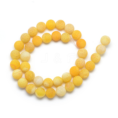 Natural Weathered Agate Bead Strands G-S237-8mm-02-1