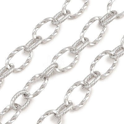 304 Stainless Steel Twisted Oval Link Chains CHS-H118-12P-1