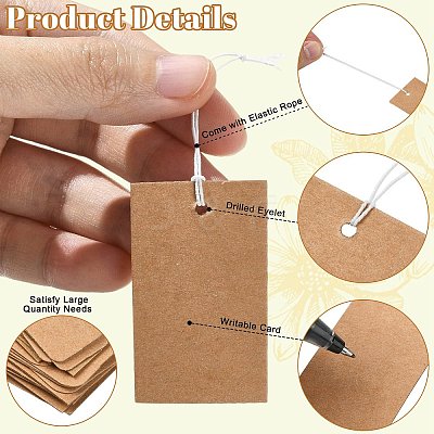 300Pcs 6 Styles Multi Size Elastic Rope Packaging Hanging Tags ST-CJ0045-001-1