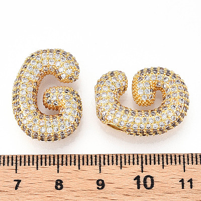 Brass Micro Pave Cubic Zirconia Pendants KK-N254-06G-G-1