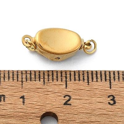 Ion Plating(IP) 304 Stainless Steel Box Clasps STAS-Z066-05G-03-1