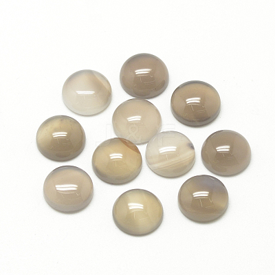 Natural Gray Agate Cabochons G-R416-16mm-15-1