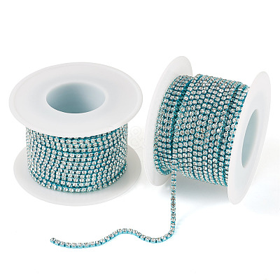 2 Roll Electrophoresis Iron Rhinestone Strass Chains CHC-TA0001-38B-1