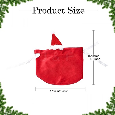 Christmas Hat Velvet Drawstring Bags ST-CJ0001-01A-1