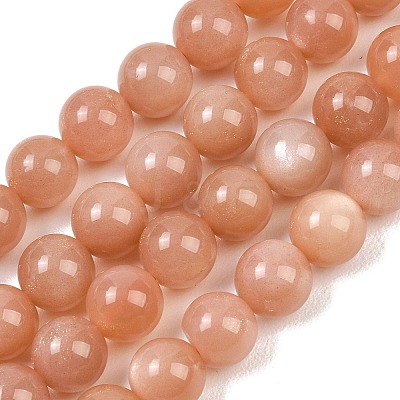 Natural Sunstone Beads Strands G-G342-A01-8.5mm-1