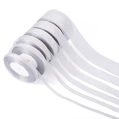 6 Styles 6 Rolls Polyester Ribbons SRIB-TA0001-27-1