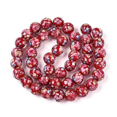 Handmade Lampwork Beads Strands LAMP-T007-04D-1