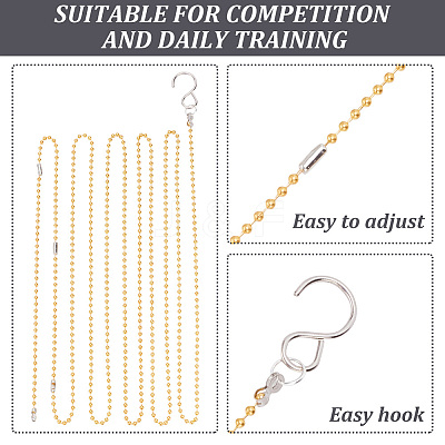 Brass Volleyball Net Height Measurement Ball Chain TOOL-WH0134-91GP-1