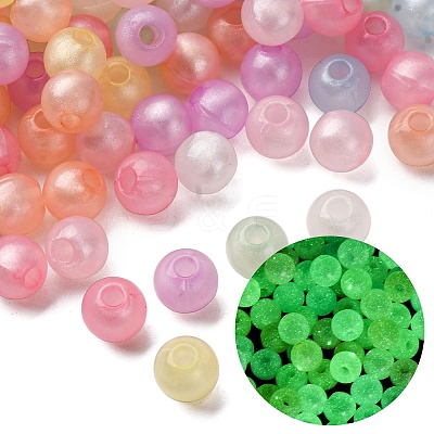 Luminous Opaque Acrylic Beads OACR-G052-11B-1
