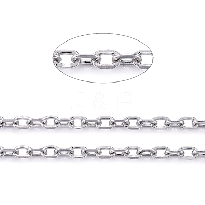 Tarnish Resistant 304 Stainless Steel Cable Chains CHS-F011-13A-P-1