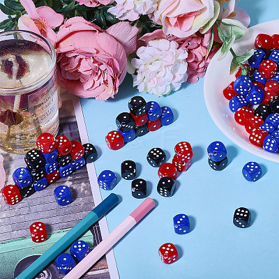 180Pcs 3 Colors Acrylic Beads OACR-CA0001-22-1