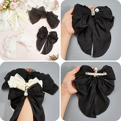 4Pcs 4 Styles Cloth Bowknot Alligator Hair Clips PHAR-SP0001-17A-1