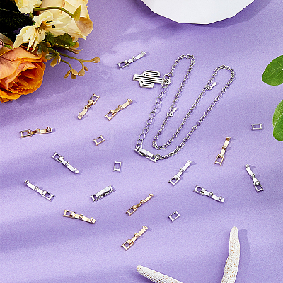 20Pcs 2 Colors Eco-Friendly Brass Watch Band Clasps KK-FH0007-67-1