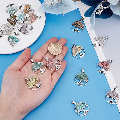 30Pcs 10 Styles Tibetan Style Alloy Pendants PALLOY-HY00062-1