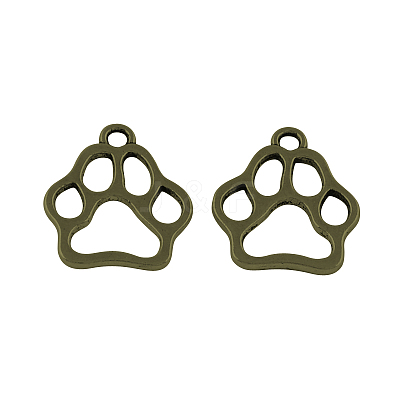 Dog Paw Prints Tibetan Style Alloy Pendants LS-TIBEP-R338-01AB-NR-1