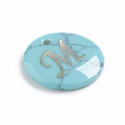 Synthetic Turquoise Charms X-G-L561-001M-1