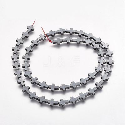 Non-magnetic Synthetic Hematite Beads Strands G-P218-16-09-1