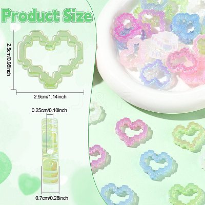 30Pcs UV Plating Acrylic Beads MACR-FS0002-43-1