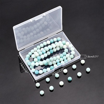 Round Natural Amazonite Bead Strands G-AR0001-64-1