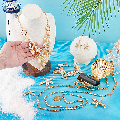 Alloy Dangle Earrings & Crossbody Bags & Bib Necklace & Chain Bracelets & Alligator Hair Clips Sets for Women SJEW-PH0001-22-1