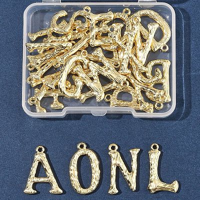 26Pcs 26 Styles Brass Pendants KK-FS0001-65G-1