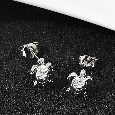 Brass Stud Earrings EJEW-R032-03P-1