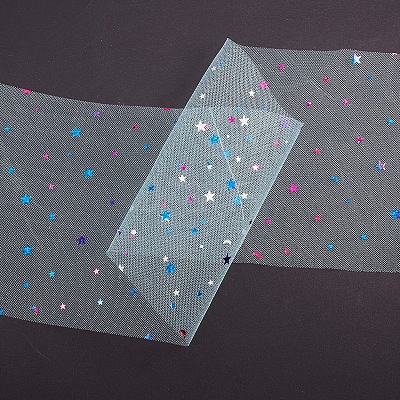 Star Sequin Deco Mesh Ribbons OCOR-P010-F07-1
