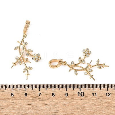 SHEGRACE Brass Micro Pave Cubic Zirconia Peg Bails XGRQ5S715-848-G-1